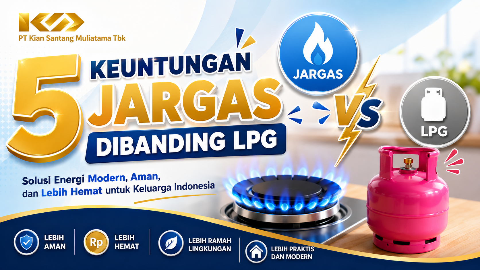 5 keuntungan jargas dibanding lpg